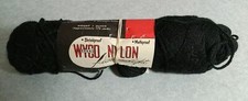 Vintage Skein WYCO Nylon FeatherWeight Yarn 1 oz BLACK FRE US SHIP