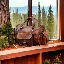 Borsone da palestra in pelle di capra bagaglio da viaggio vera borsa da uomo ...