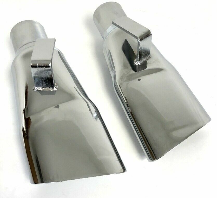 1967 Mopar Plymouth GTX Chrome Exhaust Tips Extensions Correct eBay