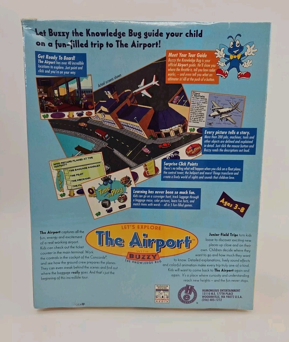 マックスとマリー　かいものにいく　PCゲーム　Windows　Mac　CDROM NEW SEALED Let's Explore the Airport With Buzzy PC CD Rom Win/Mac