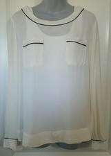 Women's Blouse Top Shirt Dressy Cream Jaclyn Smith S Small L Large XL XXL NWT