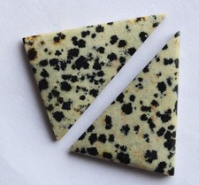 39.05 Cts Natural Dalmation Jasper 37.4mm X 22mm each Cabochon Loose Match Pair