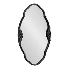 Kate and Laurel Novella Vintage Glam Ornate Mirror; 30 x 18; Black; Tradition...