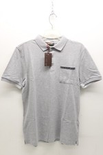 Roberto Cavalli Short Sleeve Polo Light Heather Grey FSR623 KB005 - Size L