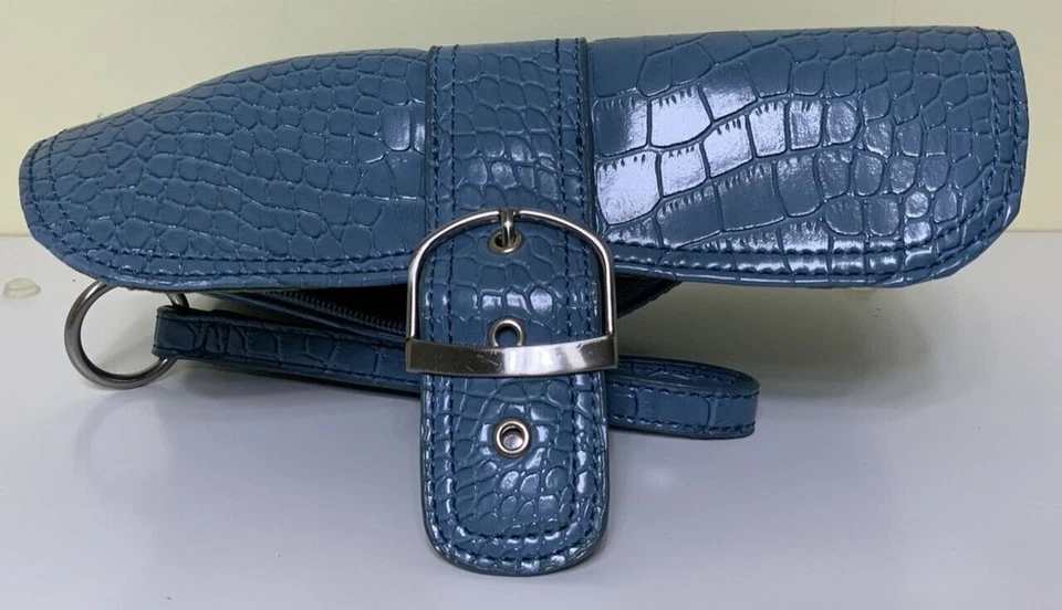 Muñequera Havana Jack's Café cocodrilo/croc en relieve azul Foto 4 de 4