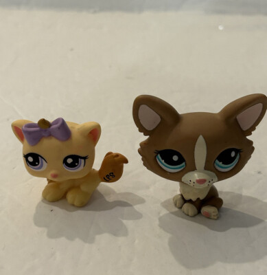 Littlest Pet Shop Lot Of 2- #1864 Corgi(retired) #1337 Orange Petriplets Kitten 