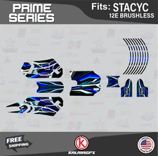 Graphics Kit for STACYC 12E Brushless Electric Bike (All Years) Prime - Blue