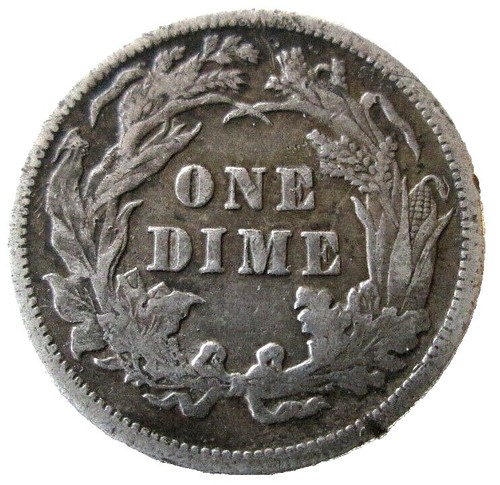 1886 UNITED STATES US Silver SEATED LIBERTY Genuine Antique OLD