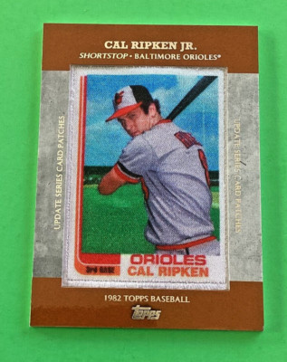 2013 TOPPS . CAL RIPKEN Jr . MANUFACTURED ROOKIE IMAGE PATCH . BALTIMORE ORIOLES