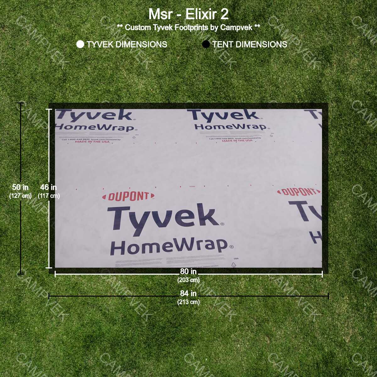 Huella Tyvek para la tienda Msr Elixir 2
