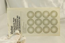 Vivitar Electronic Flash 283  Pocket Isntructions Manual Guide 6102085