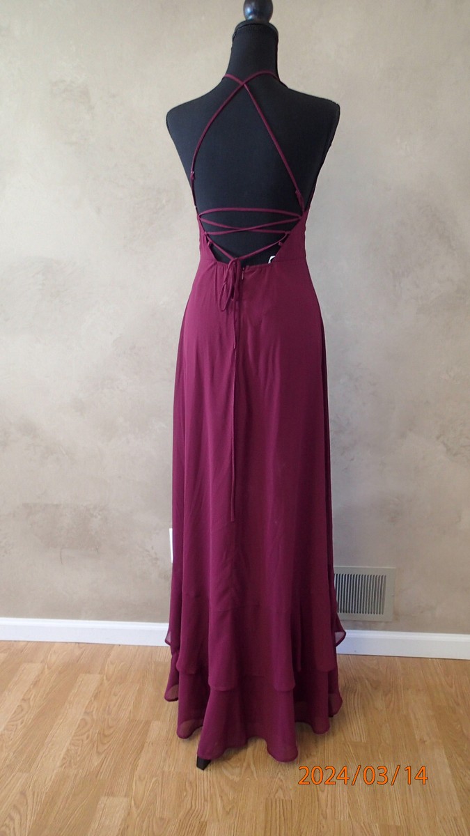 Lulus Burgundy Prom Dress Size Small | eBay