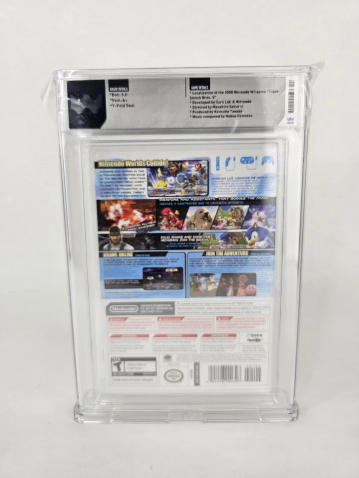 Super Smash Bros Brawl (Nintendo Wii) Brand New Sealed WATA Graded 9.8 A+ - Image 3 of 4