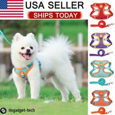 Dog Pet Puppy Harness And Leash Set Breathable Mesh Vest Chest Strap Detachable