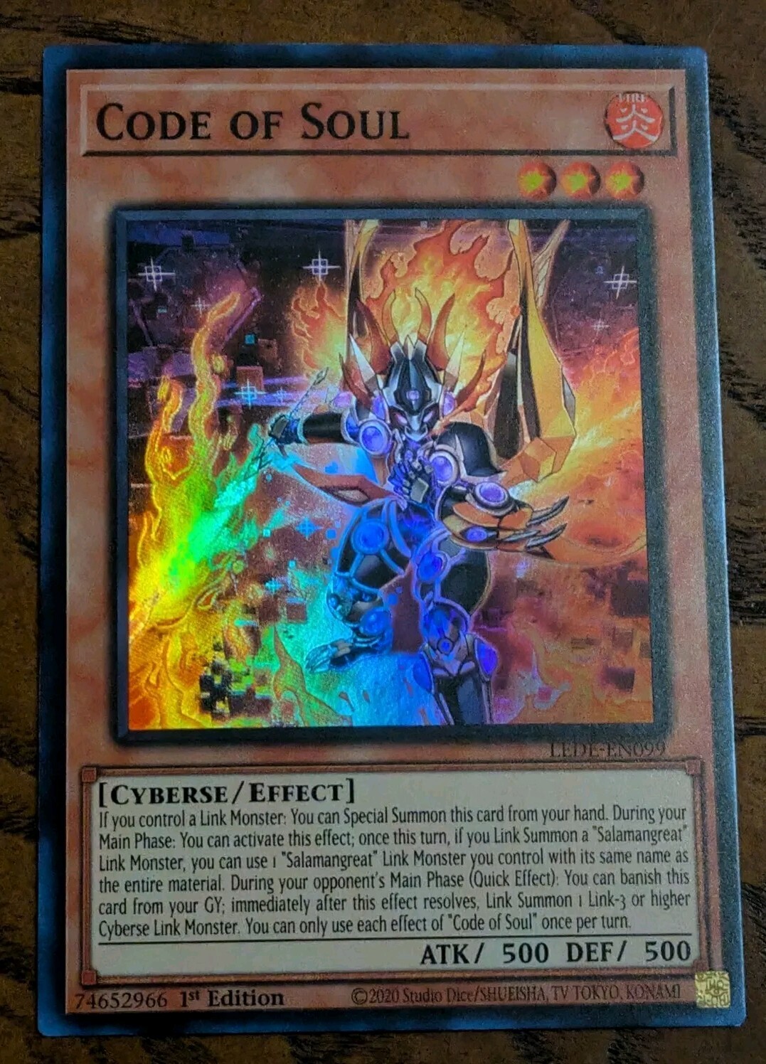 Code of Soul LED EN099 Super Rare 1st Edition Yu-Gi-Oh Trading Card