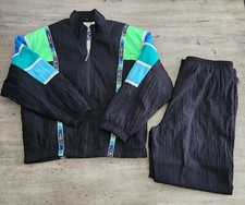 Vintage 80s 90s Women's HEAD Tennis Warm Up Set Track Suit Sz M Loose Fit