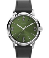 Automatisch Herrenuhr Timex Marlin TW2V44600 Leder Schwarz Grun