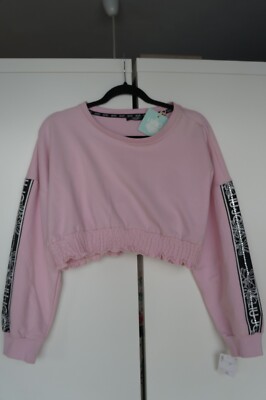 Liu Jo Sweat-Shirt Größe S Rosa Logo Cropped Weich/Edel - NEU -