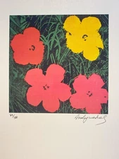 ANDY WARHOL COA Vintage Original Art Print Poster Lithograph Signed Limited 