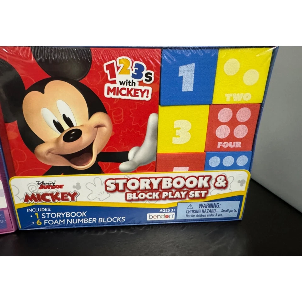 Great 123's With Mickey Mouse & ABC's with Minnie Mouse Blocks and Book Set.... - Image 2 of 4