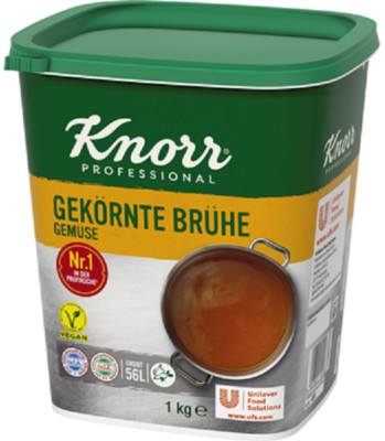 Knorr Gekörnte Brühe Gemüse 1 kg für 56 L Gemüsebrühe Brühe
