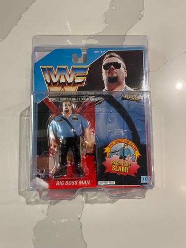 WWF Hasbro Retro BIG BOSS MAN with defender case...