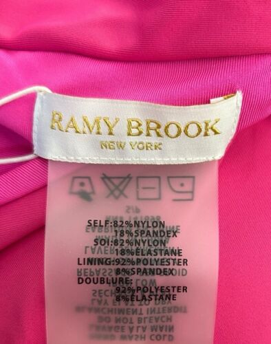 Ramy Brook Sz S Swimsuit Nyomi One Piece Perfect Pink One Shoulder Cut Out New。 - Picture 7 of 10