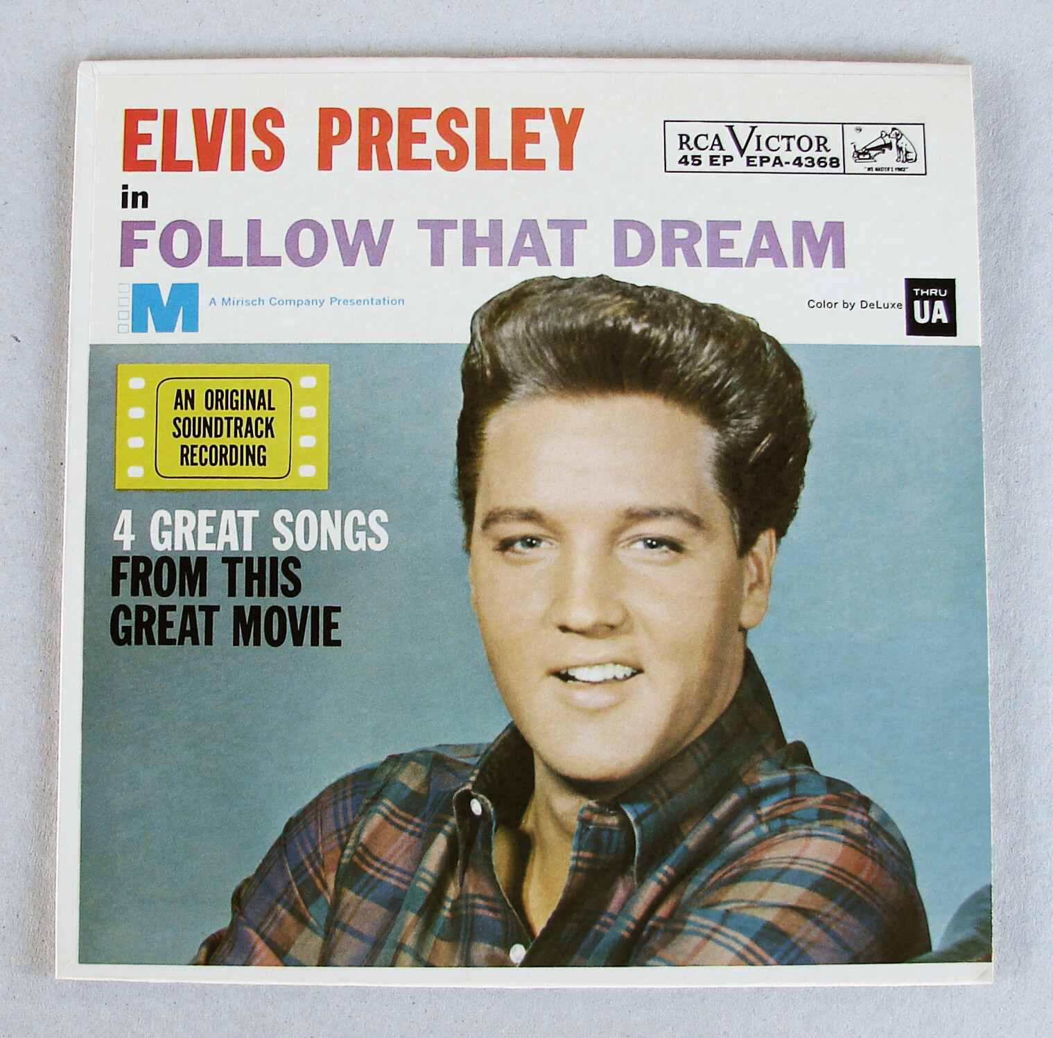 Elvis Presley EPA-4368 FOLLOW THAT DREAM Orange Label Correct Picture Sleeve