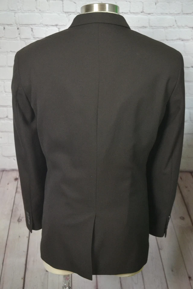 Croft & Barrow Hombres Marrón REG FIT 2 Botones Abrigo Deportivo Blazer Chaqueta TALLA 46R Foto 4 de 4