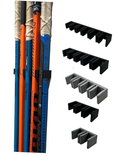 Wall Mount Hockey Stick Holder | Ice Hockey Stick 6 Stick Wall Mount Black