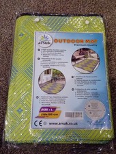 Outdoor Rug Patio Reversible Mat Waterproof for Beach Camping Garden RV Decking 