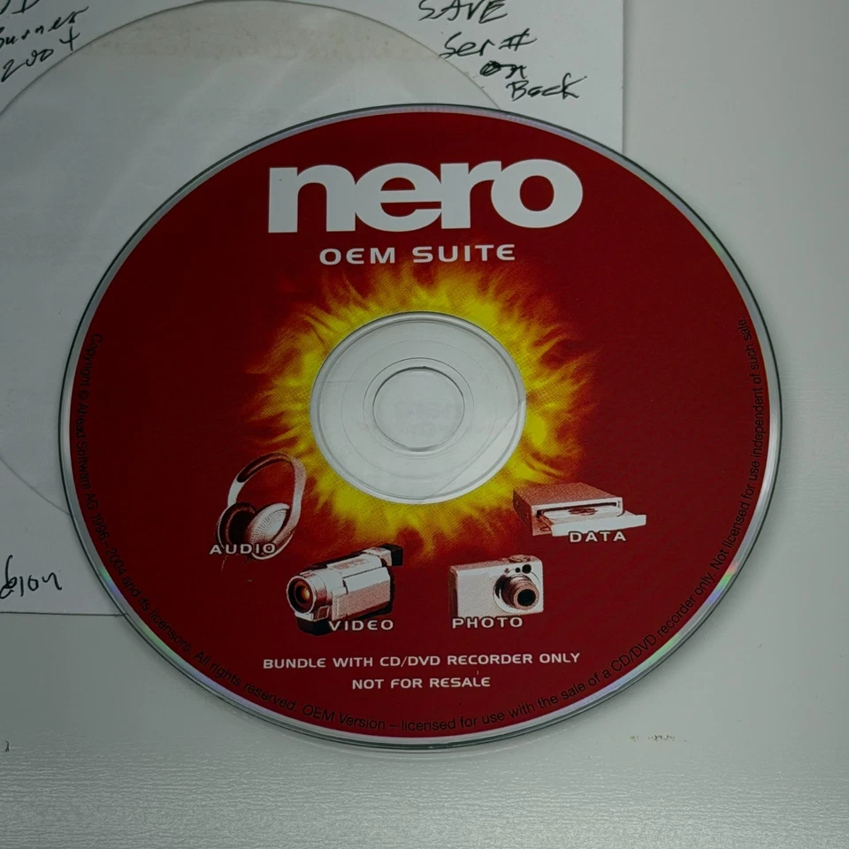 Vintage Computer Software Nero OEM Suite 2 Disc w/ SN Audio, Video, Photo, Data - Image 2 of 4