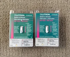 (2) NEW Lutron Toggler Switch and Dimmer 600 Watt TG-600PH-WH