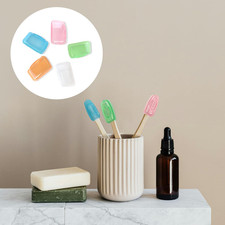 10 Pieces Portable Toothbrush Containers Travel Toothbrush Cap Cover Tooth Br...