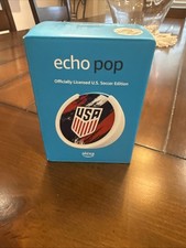 Amazon Echo Pop Smart Speaker U.S.A. Soccer Edition Brand New