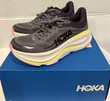 Hoka One One W Bondi 9 Sneakers Women's 9B Gray Mesh Running Shoes 1162012 MBLW