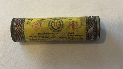 Johnson & Johnson Vintage  Mustard Plaster Tin w Sealed Plasters