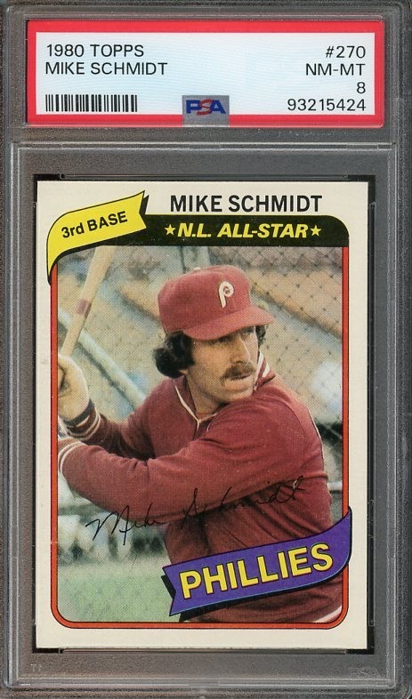 1980 Topps #270 Mike Schmidt NM-MT PSA 8 Philadelphia Phillies 5424