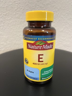 Nature Made Vitamin E 400 IU (180mg), 100 Softgels Per Bottle 12/29 FREE SHIPS