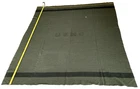 Military, WWII Era Or Post USMC Wool Blanket 65x77 Vintage Throw Green Marine