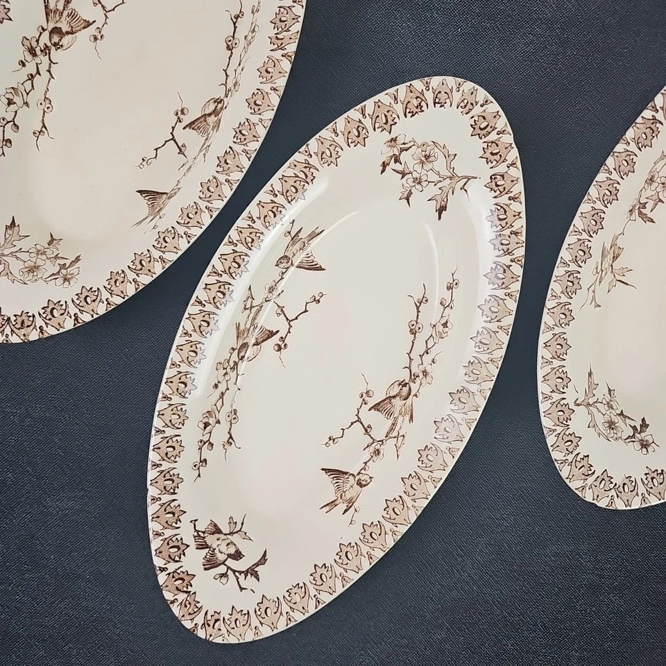 Raviers Décor Lyonnais De Choisy Le Roi Terre De Fer Sepia 19ème - Photo 2/4