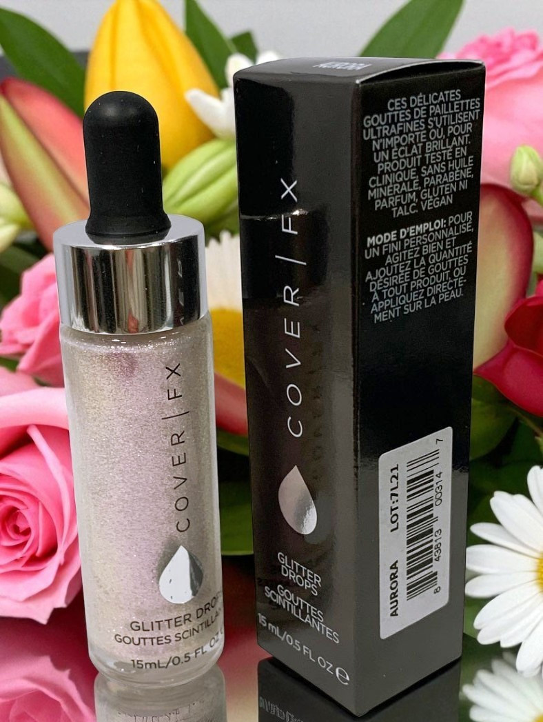 COVER FX ~ GLITTER DROPS ~ AURORA ~ 0.5 oz / 15ml Made in Italy, New in Box