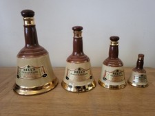 Vintage Bells Whiskey Wade Decanter Bottles X4 Ceramic Set of Four Rare Scotch