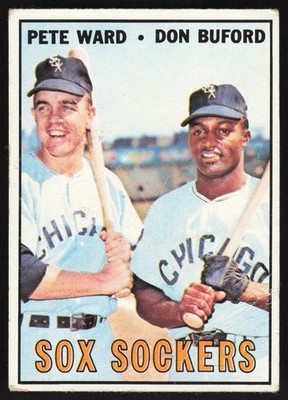Sox Sockers (Pete Ward / Don Buford) 1967 Topps #143 TYW7 crease