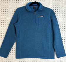 Patagonia Youth X Large 14 Better Sweater Blue Heathered Fleece 1/4 Zip Pullover