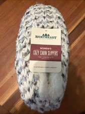 Northeast Outfitters Womens Cozy Cabin Slippers Taupe Spacedye Aloe Infused S/M