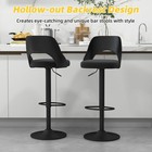 Bar Stools Set of 4 for Kitchen Counter, Seat Height Adjustable 25''-33'', Black