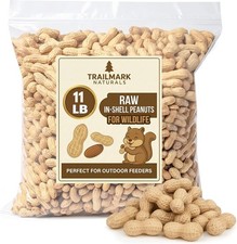 Naturals - 11 Lb - Raw Peanuts For Squirrels Raw In Shell
