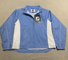 NWT FootJoy Womens Medium Jacket Blue Full Zip Windbreaker Wind Shirt New