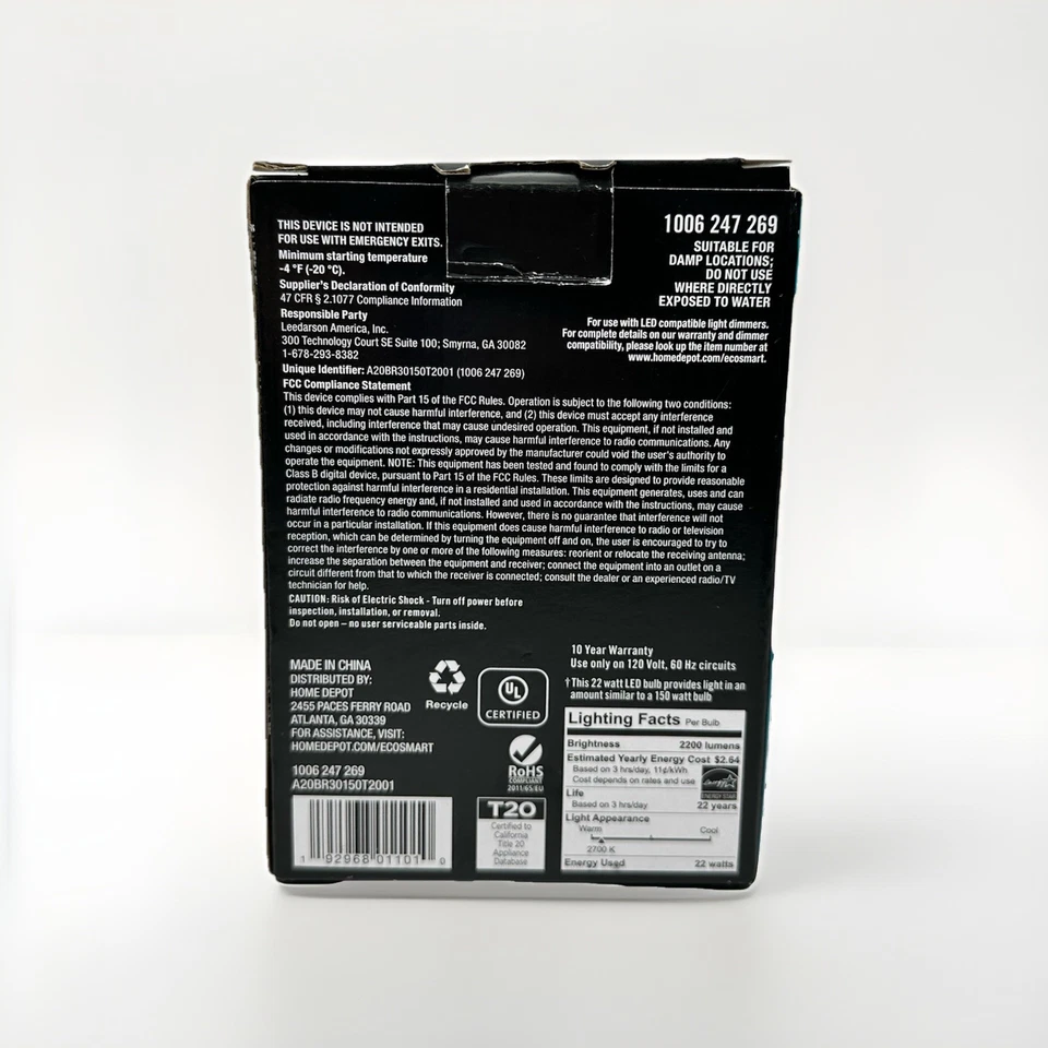 Ecosmart Dimmable LED Light Bulb 150W 1006247269 - Image 3 of 4